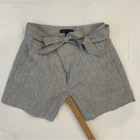 Banana Republic Grey Linen Cotton Shorts - Picture 5 of 8